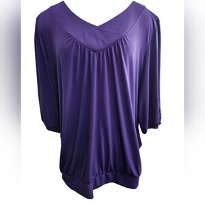 Just My Size Purple Top, 3X